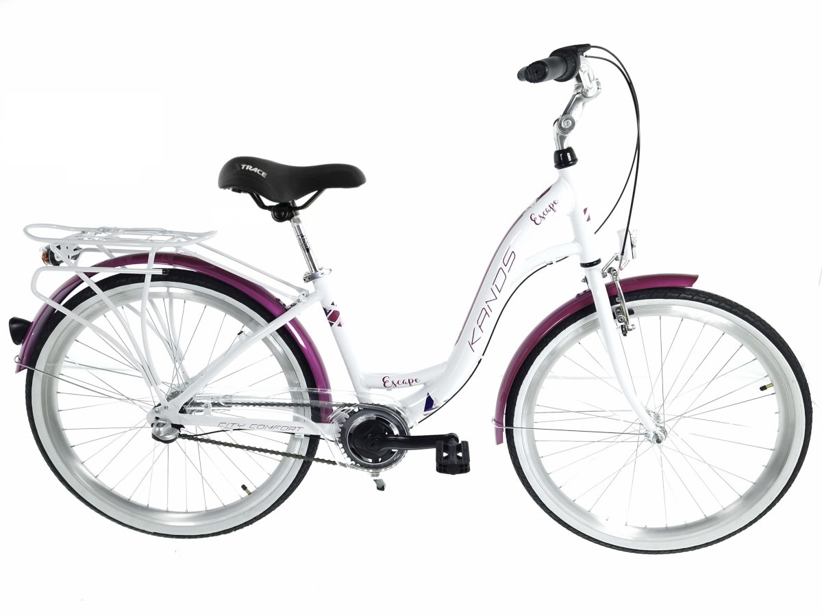 Kands Escape kerékpár 26", Alumínium, 140-155 cm, 3 fokozat, Fehér-lila - Outlet