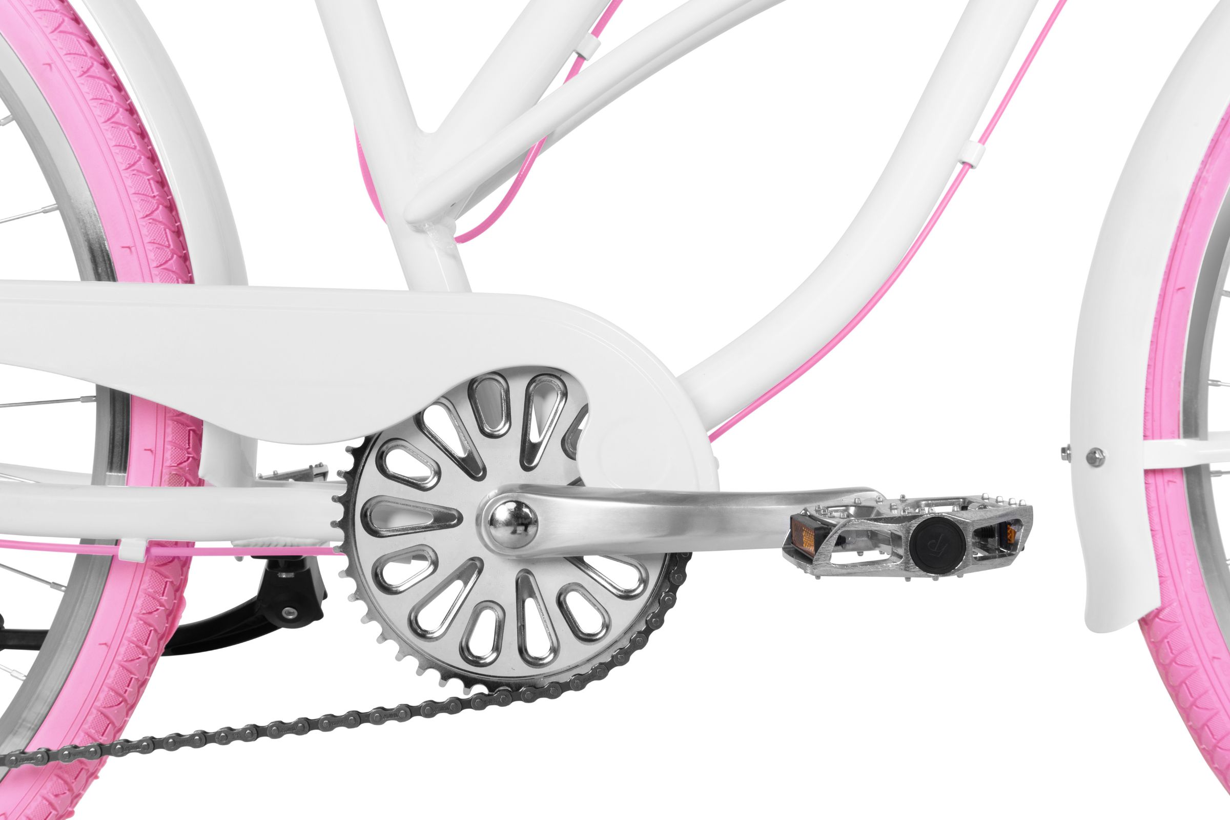 Davi Bianca Cruiser Női Kerékpár Alumínium 7 fokozat 28, 160-185 cm, Fehér/Rózsaszín - Image 5
