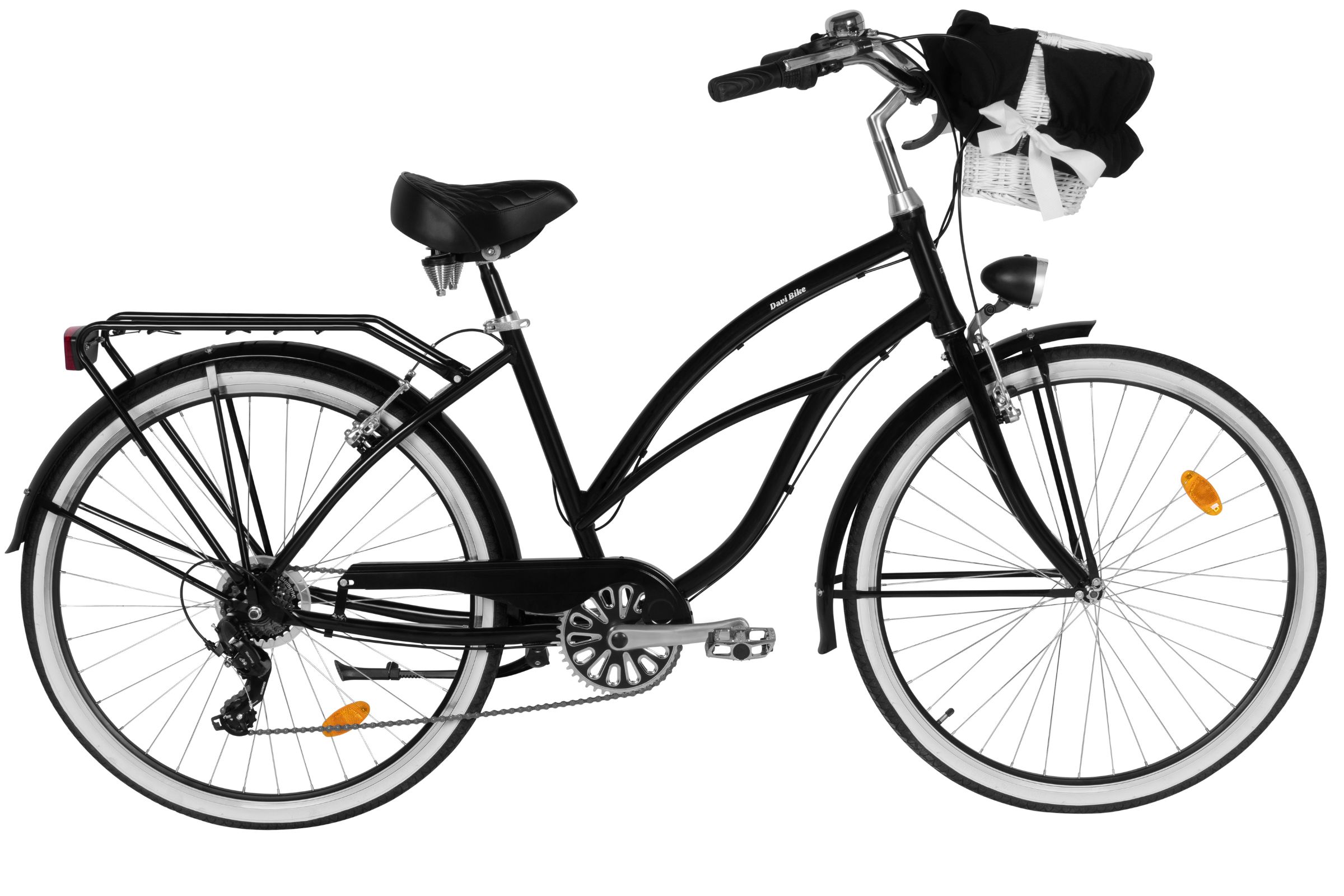 Davi Bianca Cruiser Női Kerékpár Alumínium 7 fokozat 28, 160-185 cm, Fekete