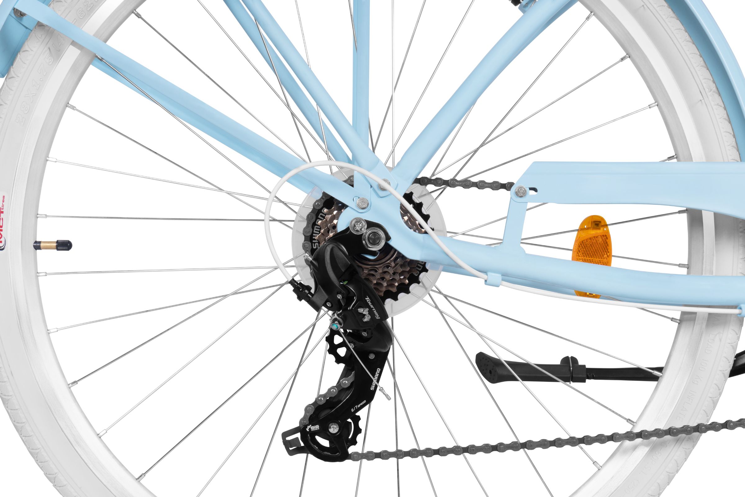 Davi Bianca Cruiser Női Kerékpár Alumínium 7 fokozat 28, 160-185 cm, Kék - Image 4