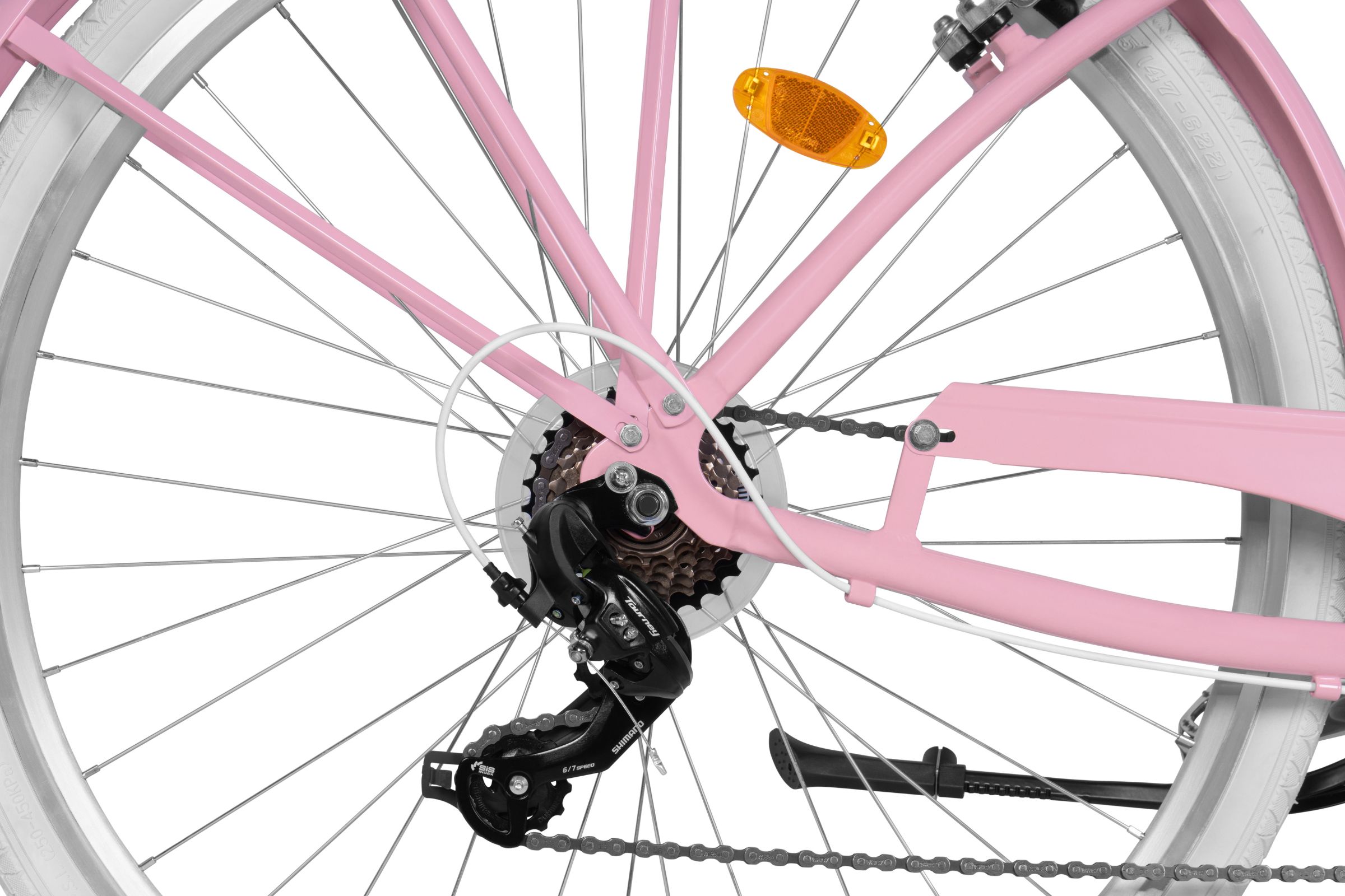 Davi Bianca Cruiser Női Kerékpár Alumínium 7 fokozat 28, 160-185 cm, Rózsaszín - Image 4