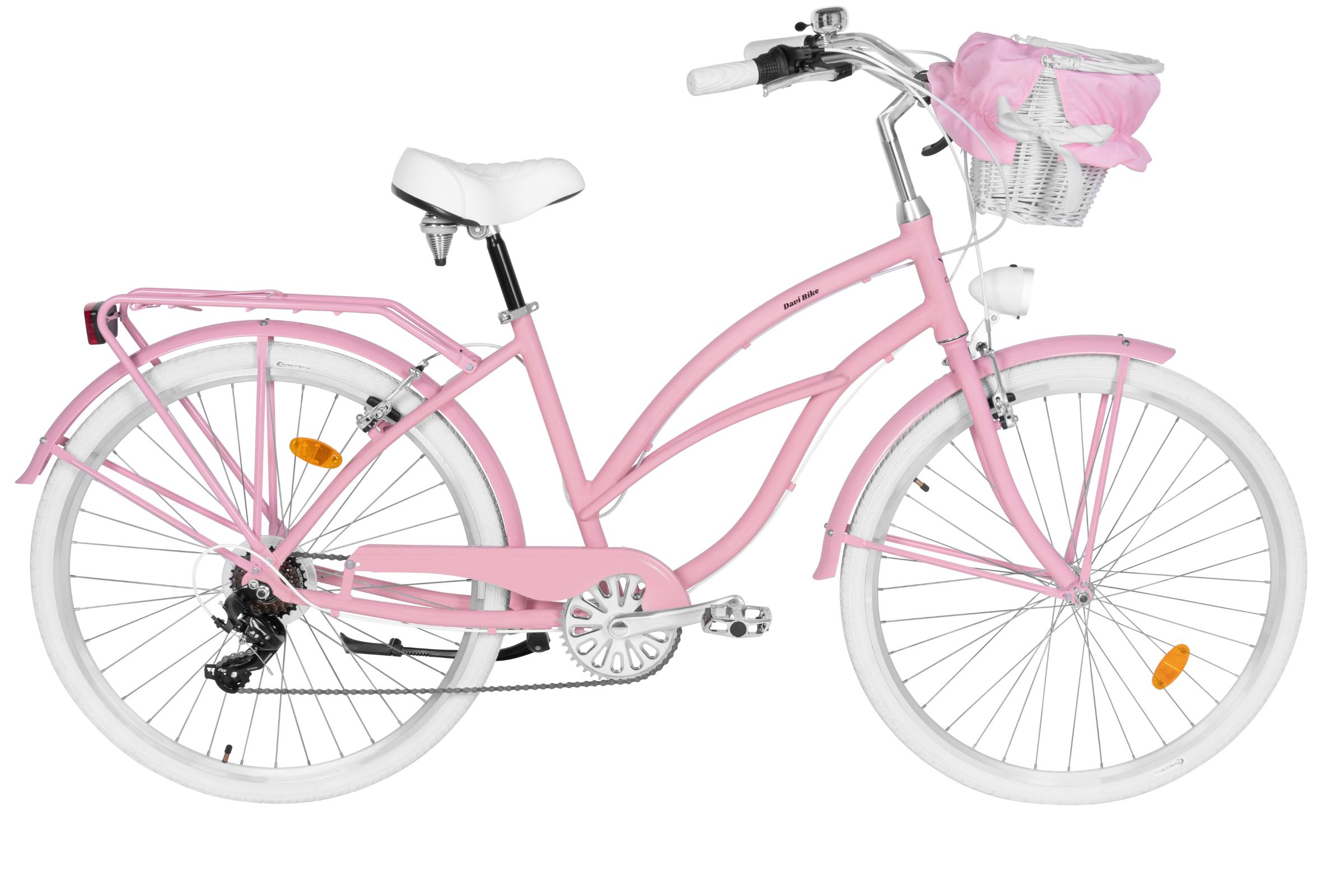 Davi Bianca Cruiser Női Kerékpár Alumínium 7 fokozat 28, 160-185 cm, Rózsaszín