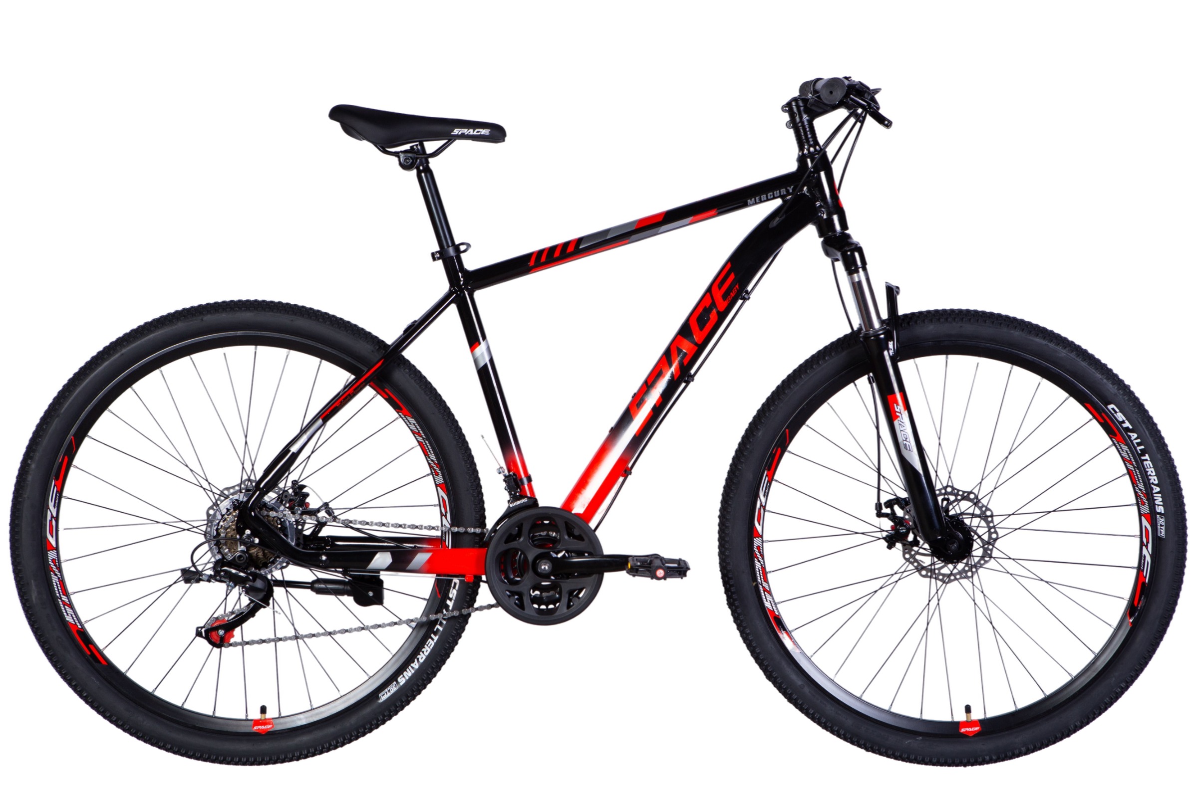 Mercury MTB 27.5" Kerékpár Alumínium, 160-185 cm, 21 sebesség, Fekete/Piros