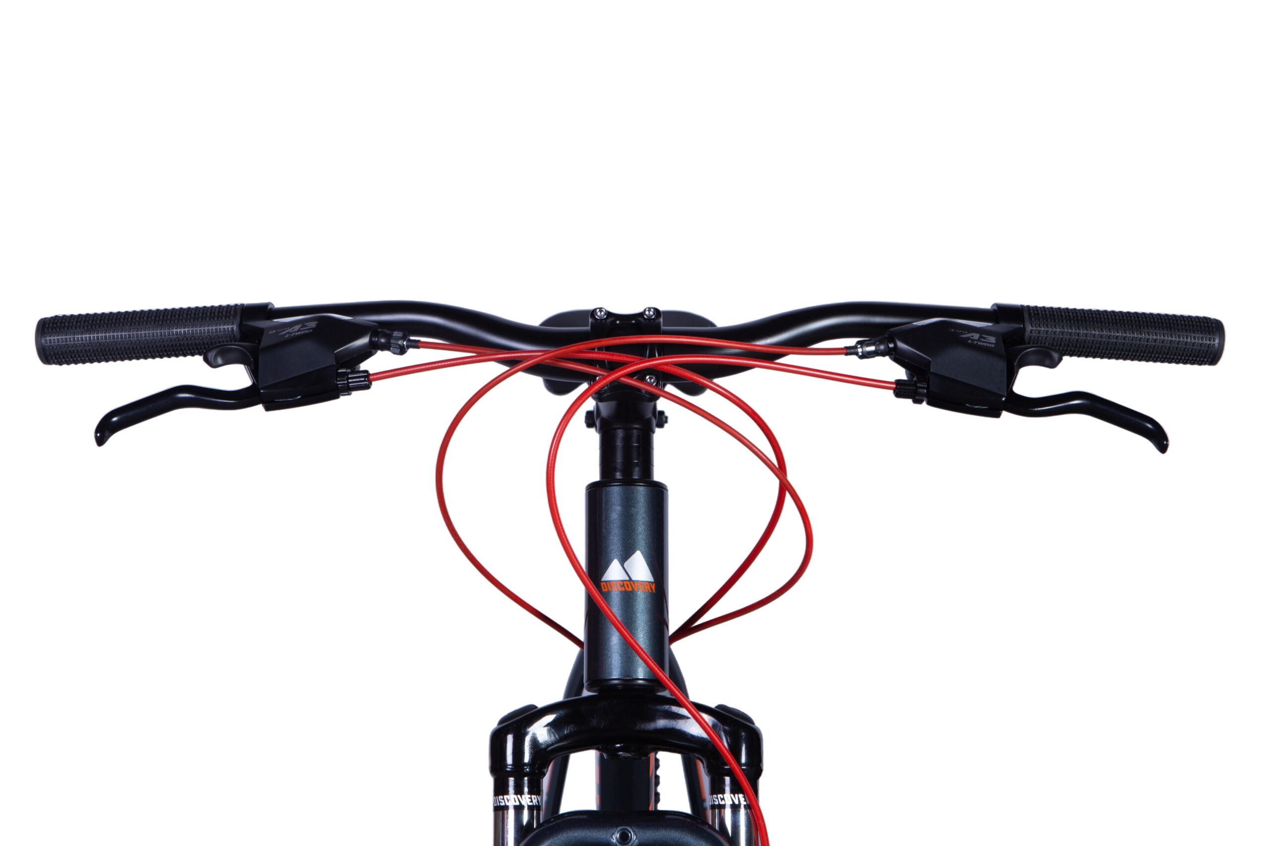Kerékpár kormány piros fékkábelekkel