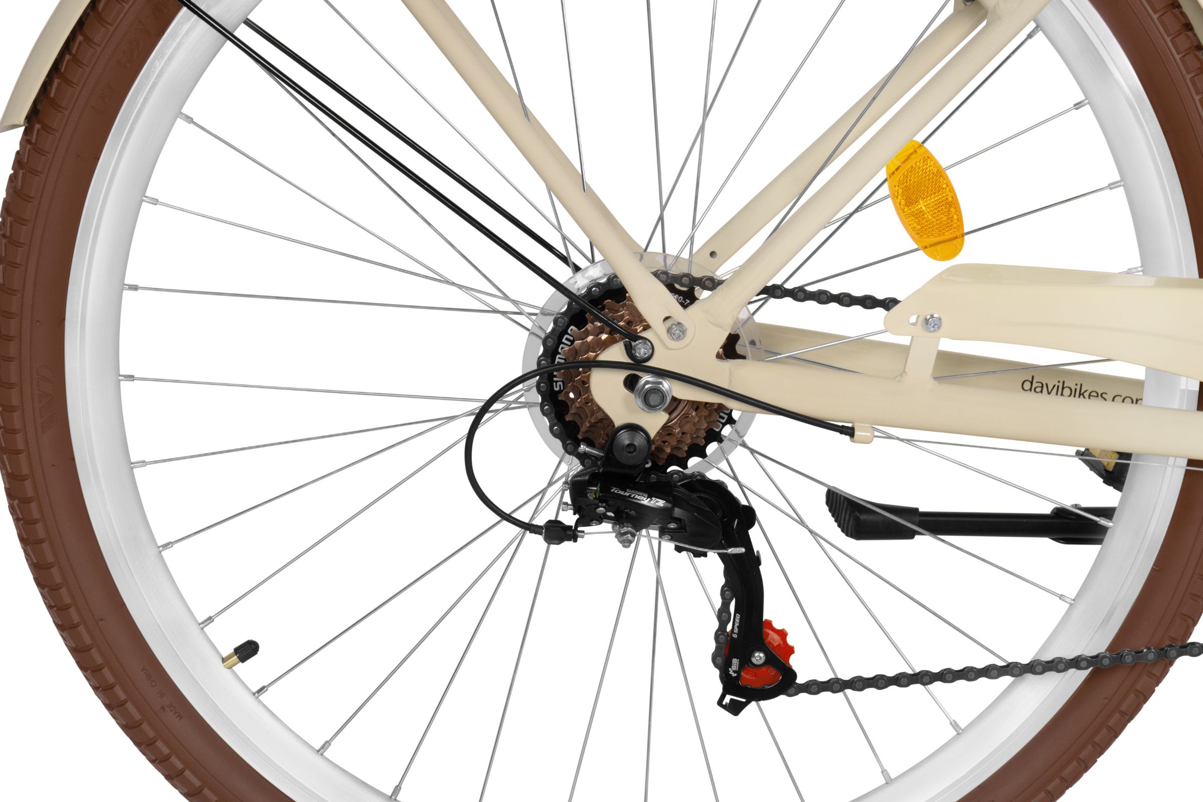 Davi Maria Női kerékpár Alumínium 28", 160-185 cm, 7 fokozat, Kávébarna - Image 4