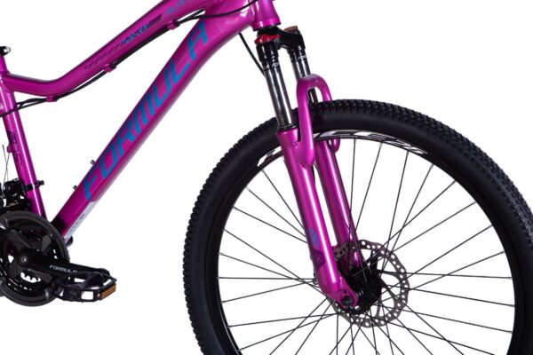 Rózsaszín mountain bike részletes képe