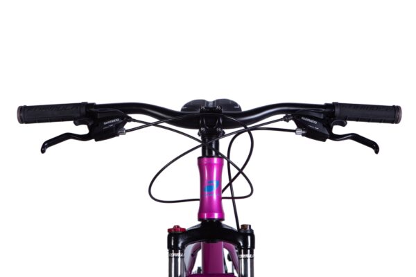 Kerékpár kormány és fékek látképe.