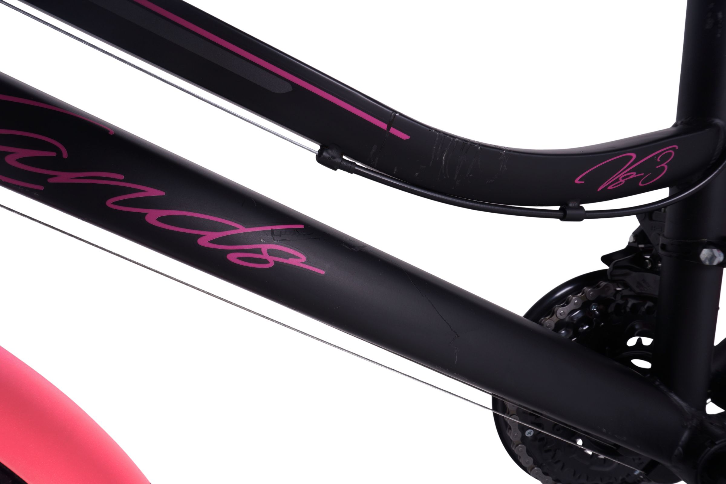 Kands VS-3 kerékpár 26", Acél, 150-175 cm, 18 fokozat, Fekete-rózsaszín - Outlet - Image 3