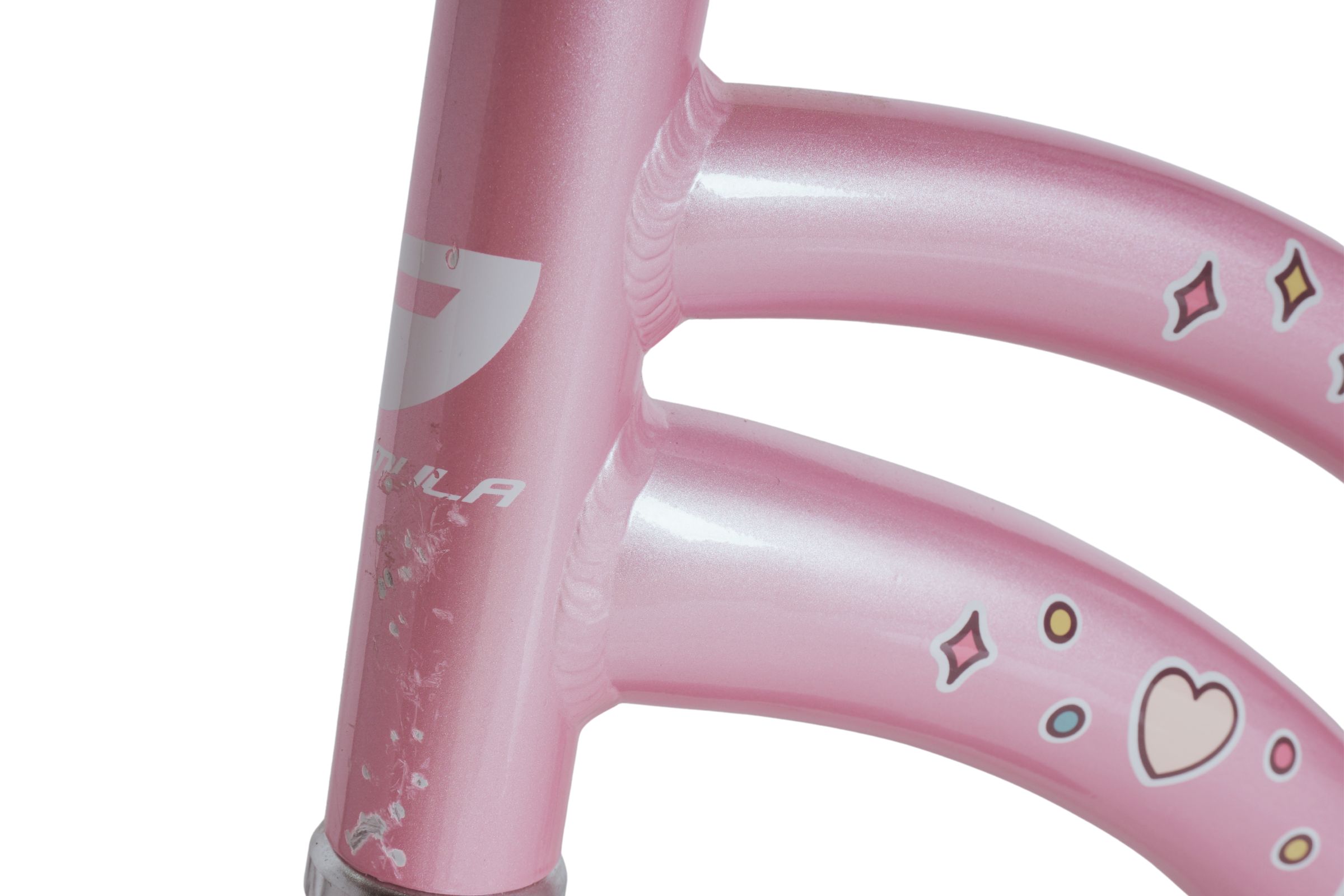 Cream Gyerek kerékpár, Alumínium, 20", 115-130 cm, Fehér/Rózsaszín - Outlet - Image 3