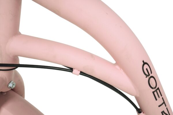 Rózsaszín kerékpár váz részlet