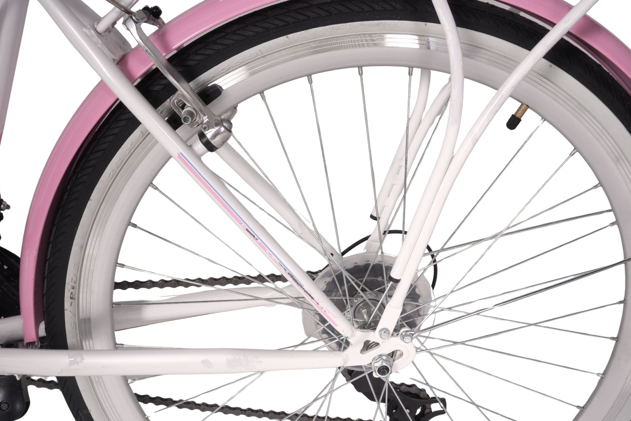 Kands VS-3 kerékpár 26", Acél, 150-175 cm, 18 fokozat, Fehér-rózsaszín - Outlet - Image 3