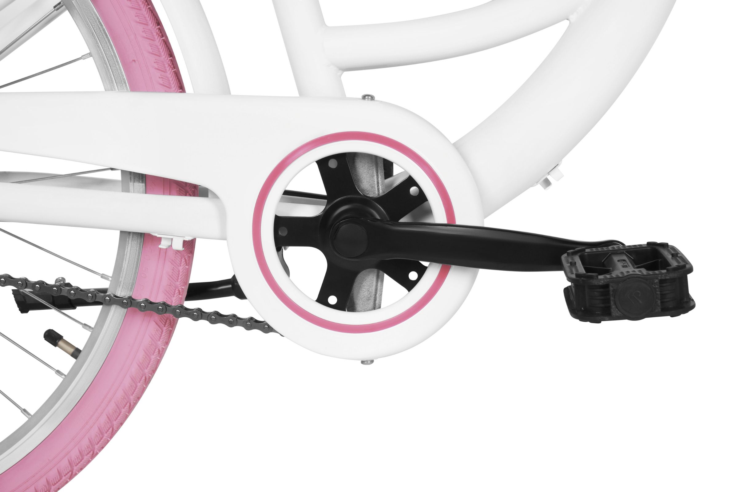 Davi Amelia Gyerek kerékpár 24", 130-165 cm, 1 fokozat, Fehér/Rózsaszín - Image 7