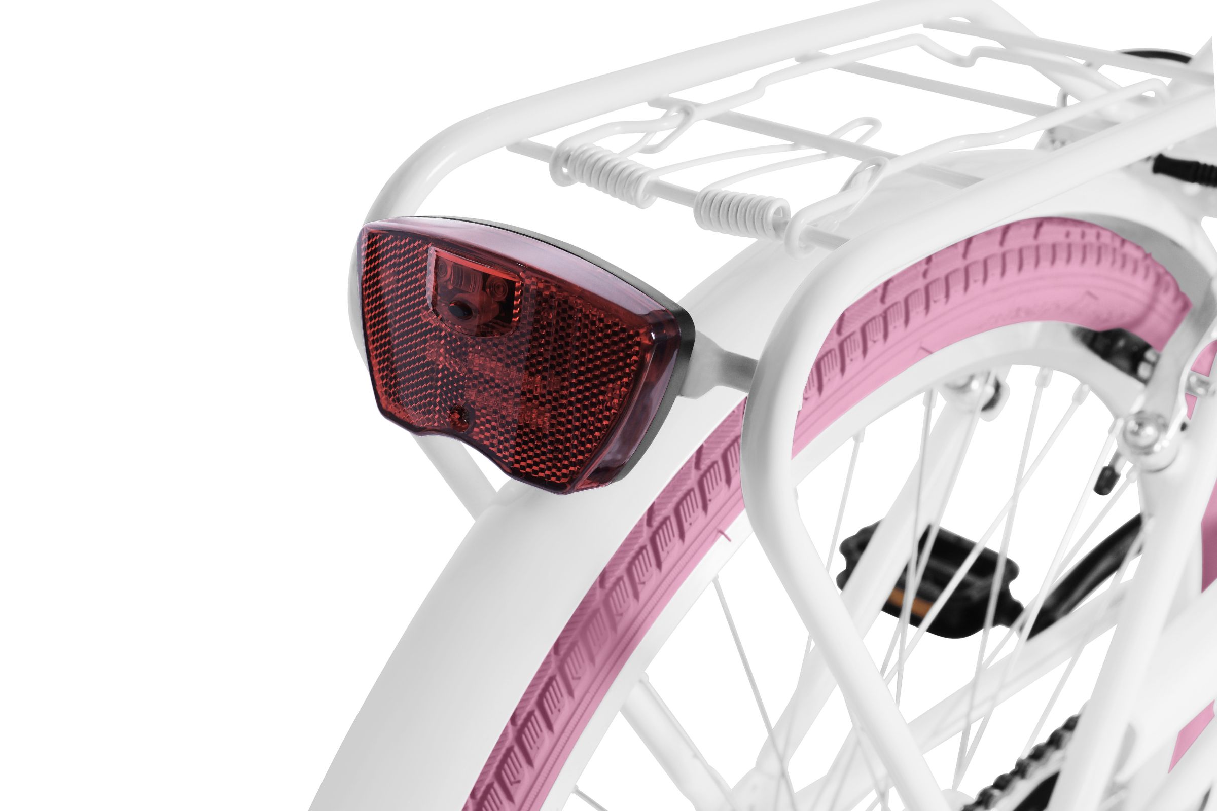 Davi Amelia Gyerek kerékpár 24", 130-165 cm, 1 fokozat, Fehér/Rózsaszín - Image 8