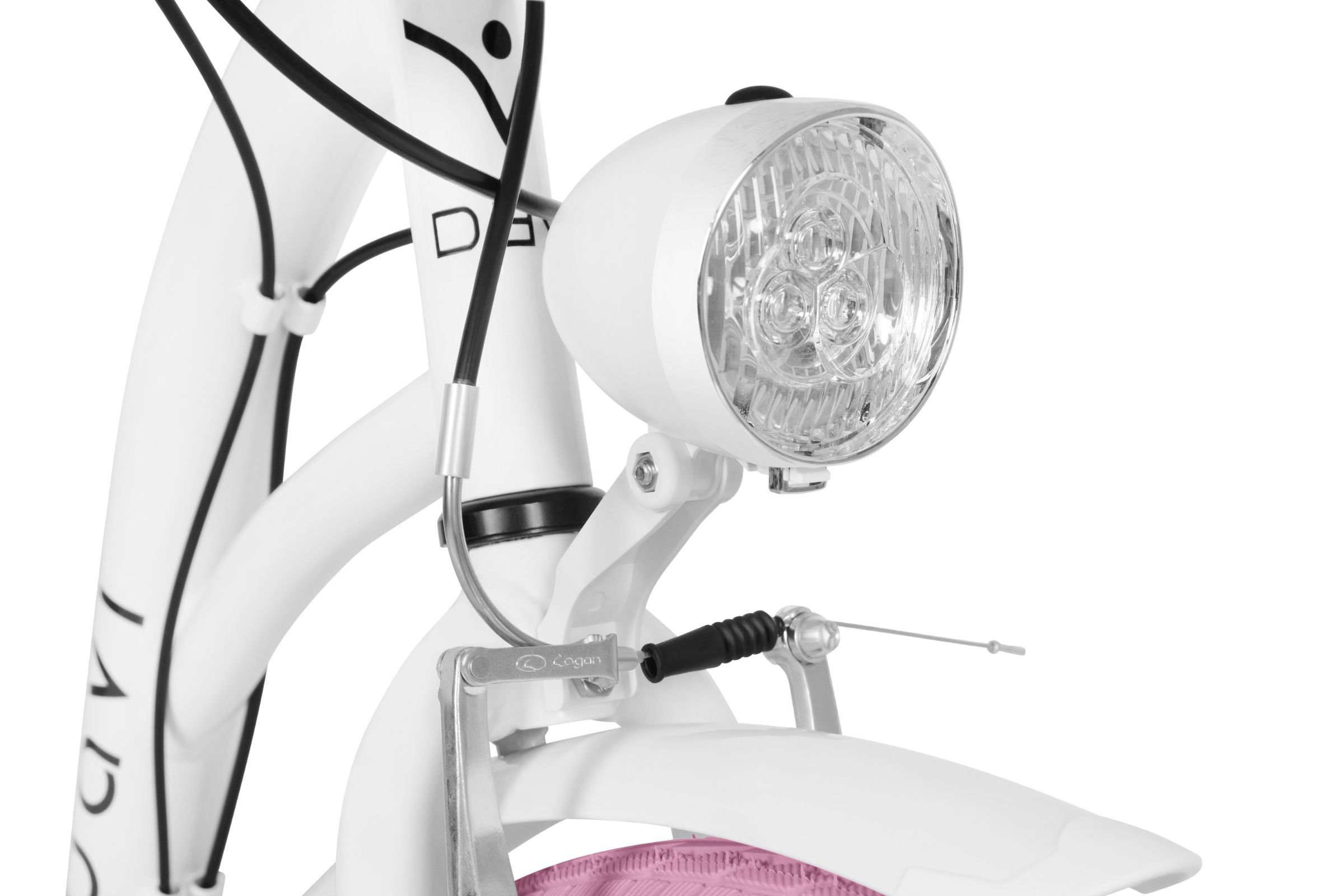 Davi Amelia Gyerek kerékpár 24, 130-165 cm, 7 fokozat, Fehér/Rózsaszín - Image 5