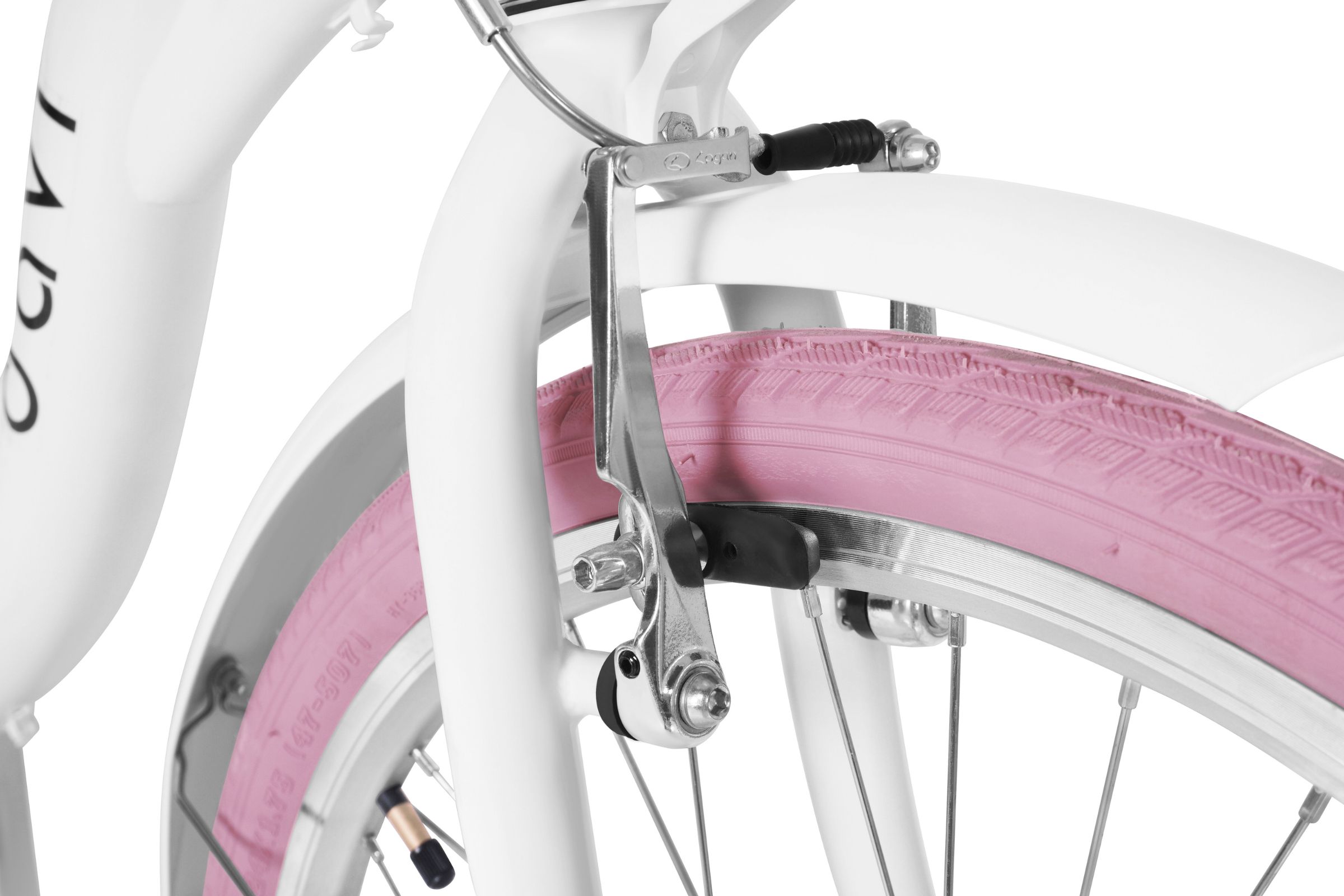 Davi Amelia Gyerek kerékpár 24", 130-165 cm, 1 fokozat, Fehér/Rózsaszín - Image 6