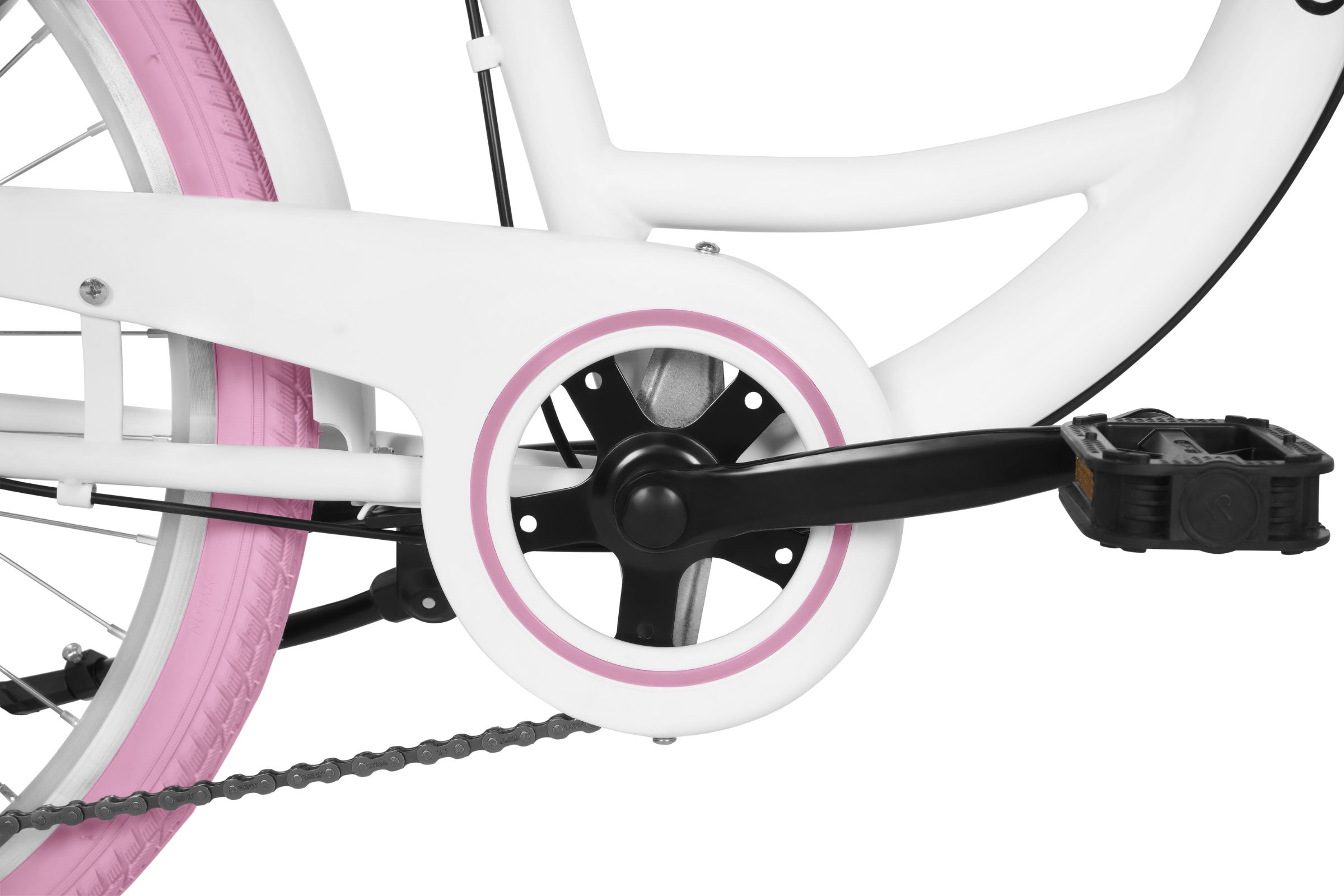 Davi Amelia Gyerek kerékpár 24, 130-165 cm, 7 fokozat, Fehér/Rózsaszín - Image 6