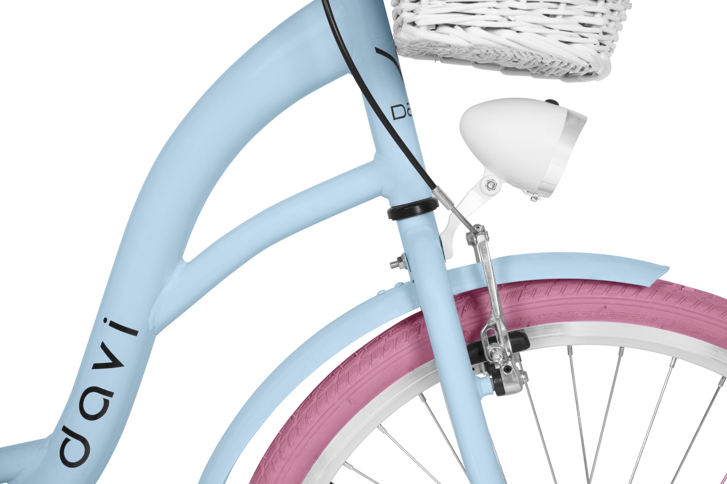 Davi Amelia Gyerek kerékpár 24", 130-165 cm, 1 fokozat, Kék/Rózsaszín - Image 4