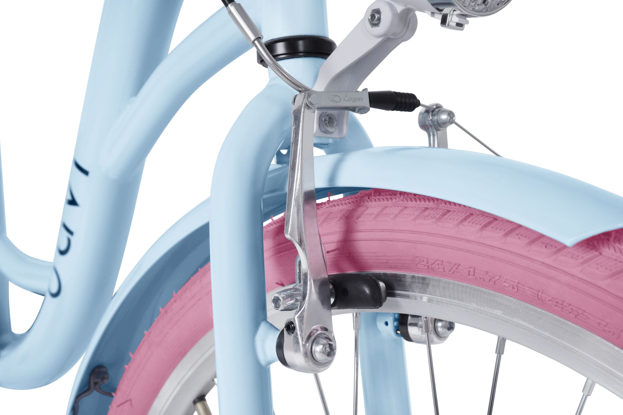 Davi Amelia Gyerek kerékpár 24", 130-165 cm, 1 fokozat, Kék/Rózsaszín - Image 8