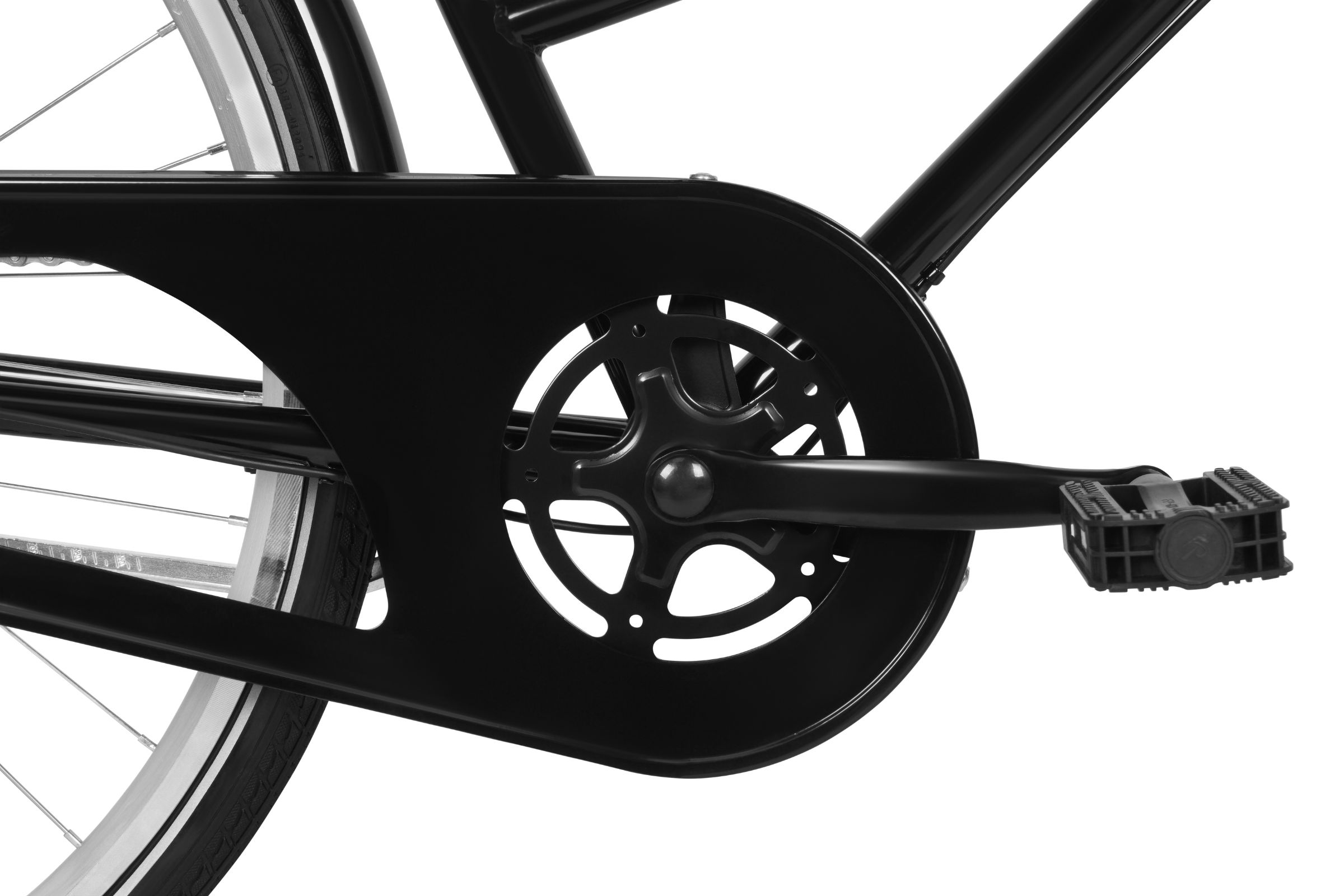 Kerékpár pedál és lánc közelkép