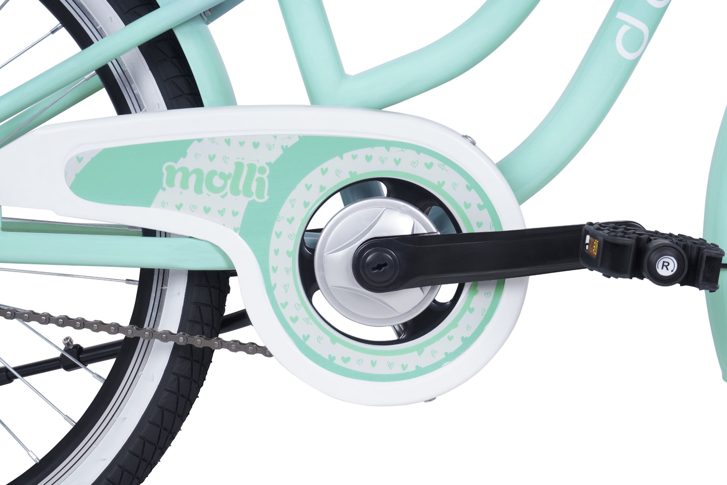 davi molli gyermek kerékpár 24", 130 165 cm, 1 sebesség, menta
