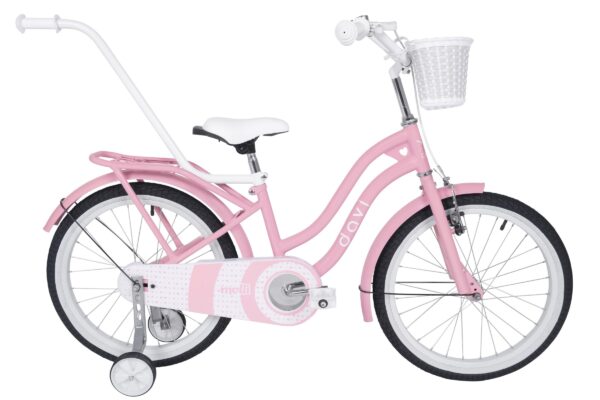 davi molli gyermek kerékpár 20", 110 130 cm, 1 sebesség, rózsaszín