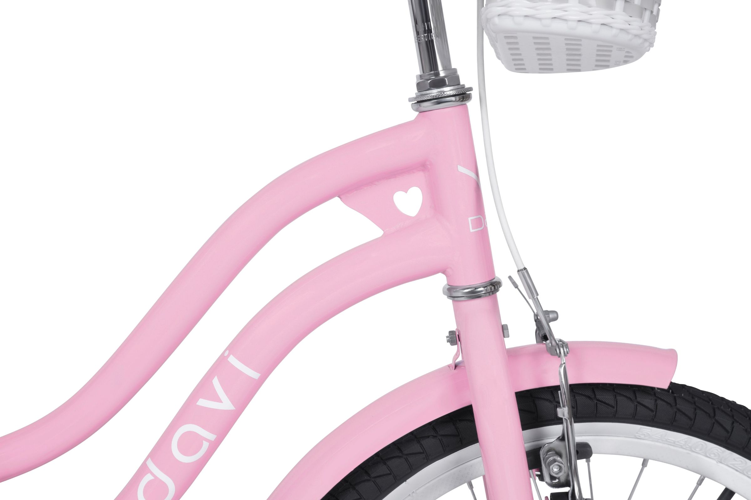 davi molli gyermek kerékpár 20", 110 130 cm, 1 sebesség, rózsaszín