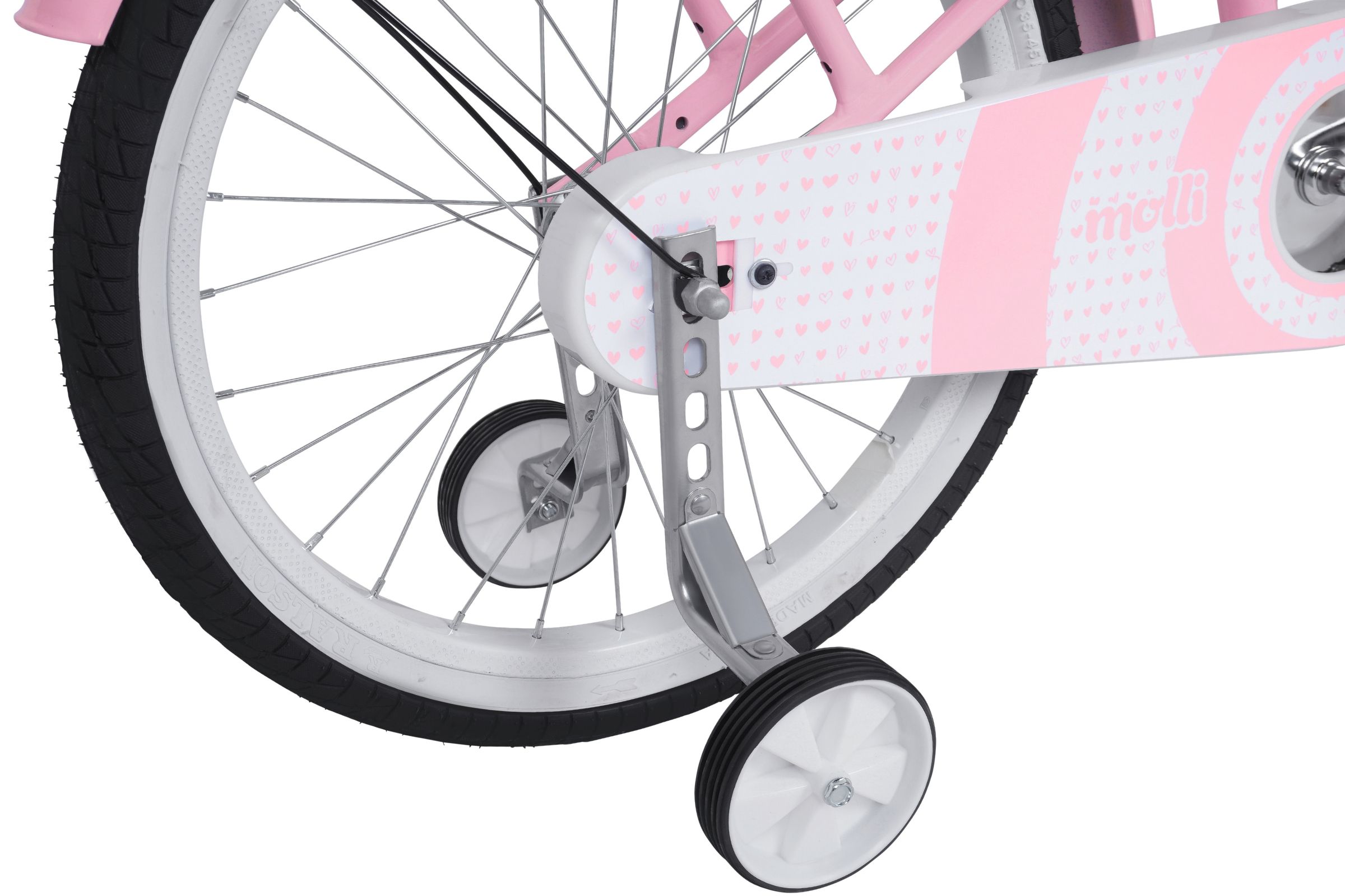 davi molli gyermek kerékpár 20", 110 130 cm, 1 sebesség, rózsaszín