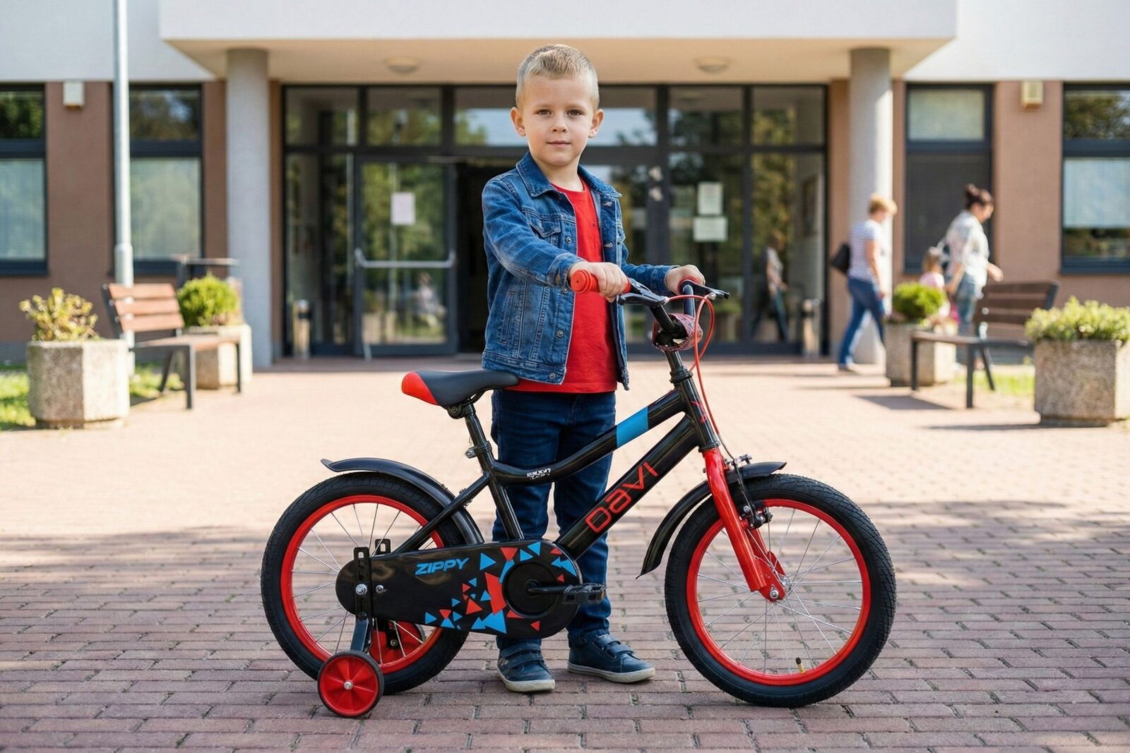 davi zippy gyermek kerékpár 16", 95 110 cm, 1 sebesség, fekete