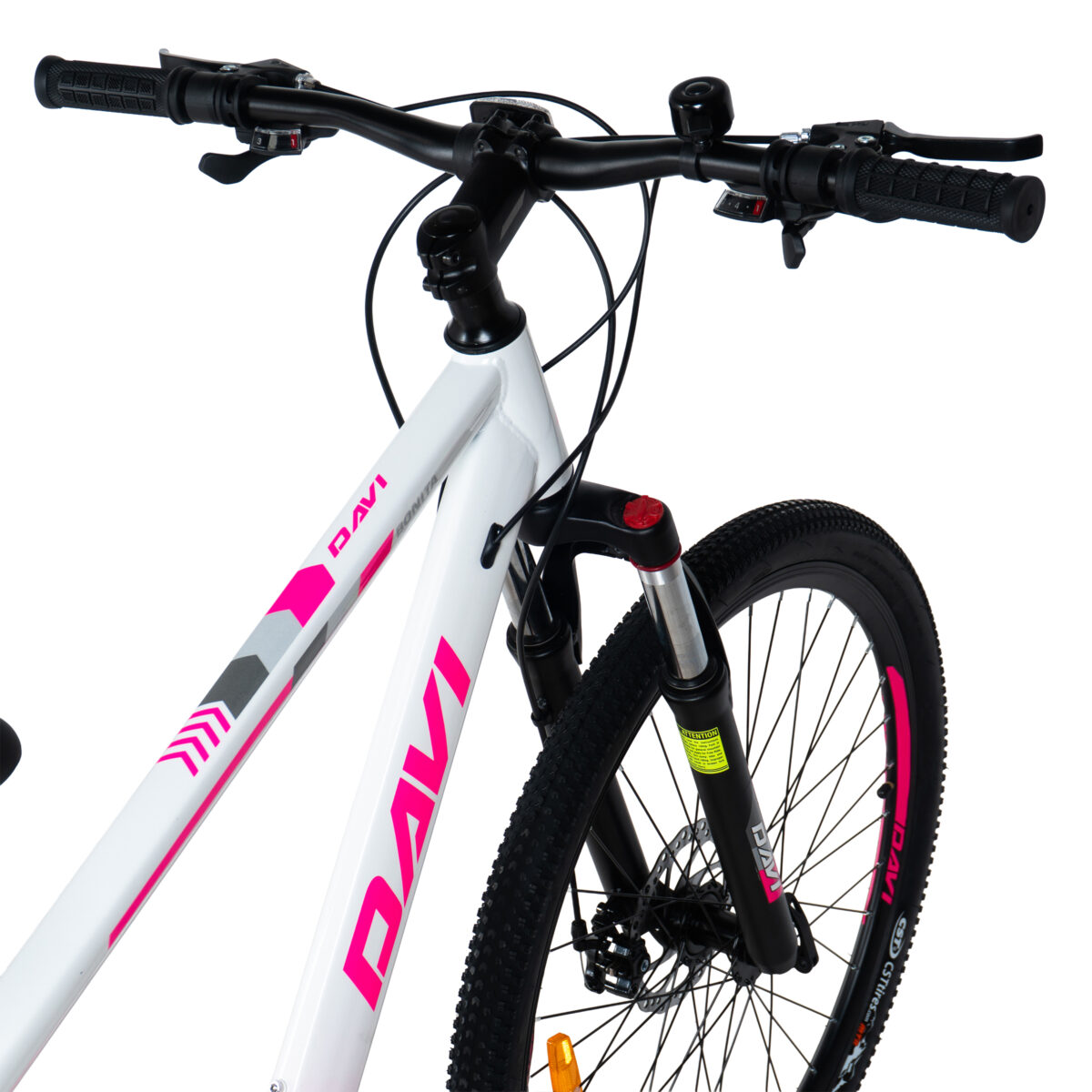 davi bonita mtb kerékpár, 27,5", 160 185 cm, 21 sebesség, rózsaszín/fehér