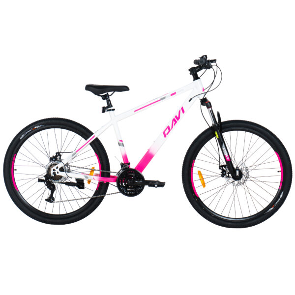 davi bonita mtb kerékpár, 27,5", 160 185 cm, 21 sebesség, rózsaszín/fehér
