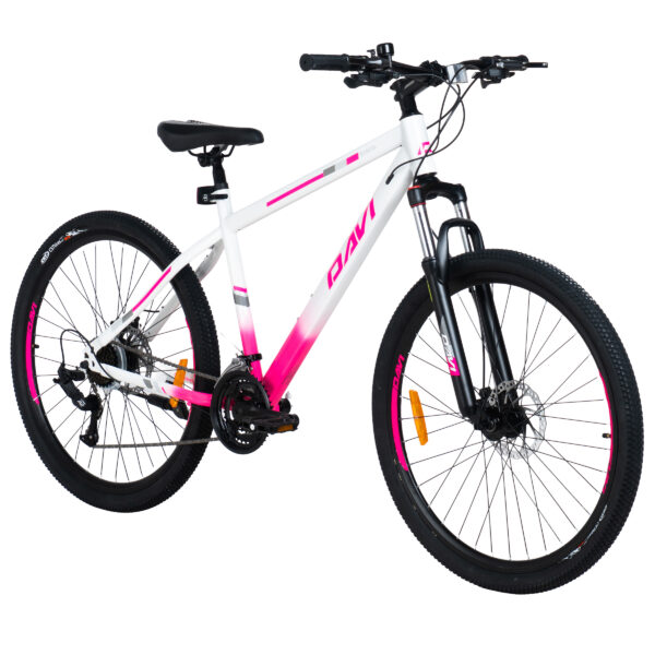 davi bonita mtb kerékpár, 27,5", 160 185 cm, 21 sebesség, rózsaszín/fehér
