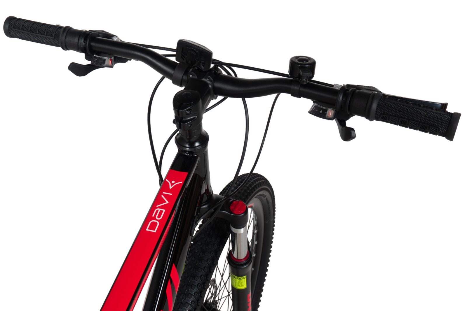 bicicleta copii davi terrano 24", 130 160 cm, 21 viteze, negru/rosu