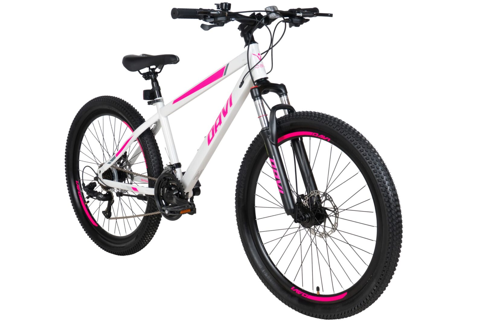 bicicleta mtb bonita 26", 145 170 cm, 21 viteze, alb/roz