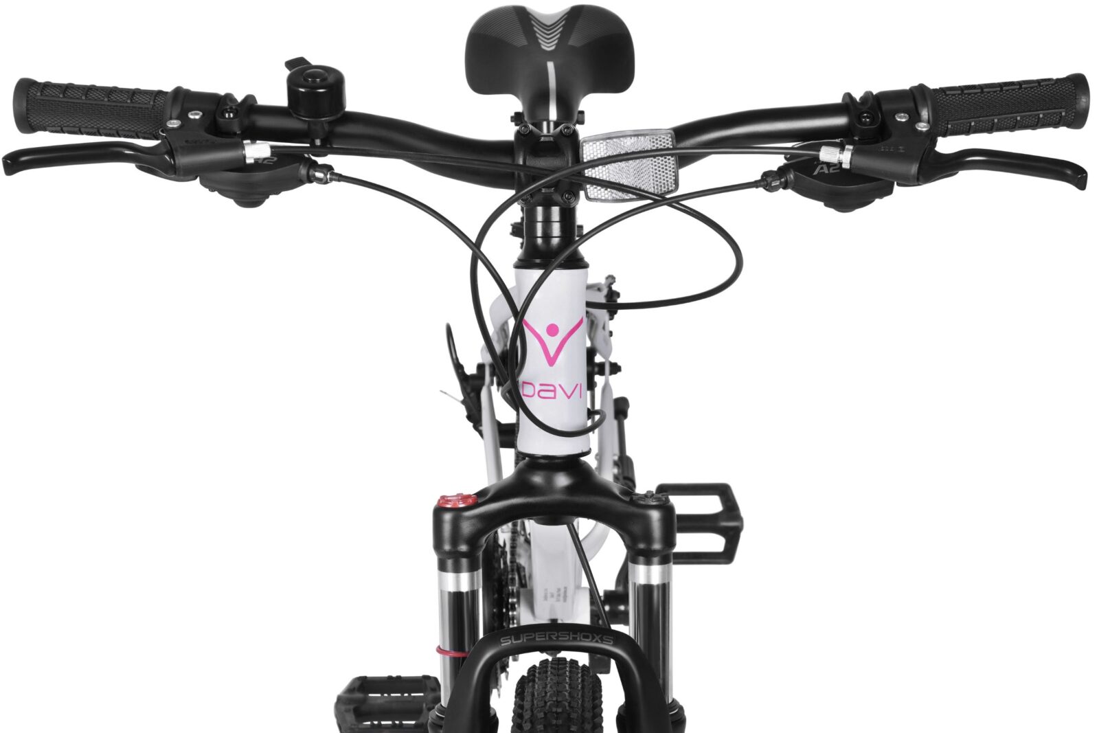 bicicleta mtb bonita 26", 145 170 cm, 21 viteze, alb/roz