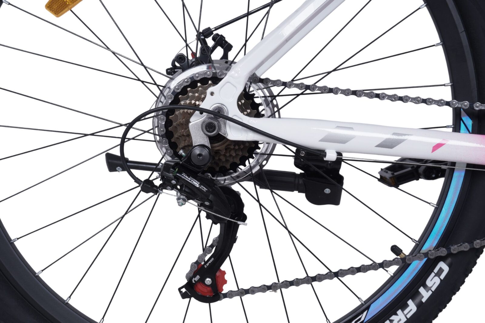 davi bella alumínium mtb kerékpár, 27,5", 160 185 cm, 21 sebesség, rózsaszín/fehér (copy)