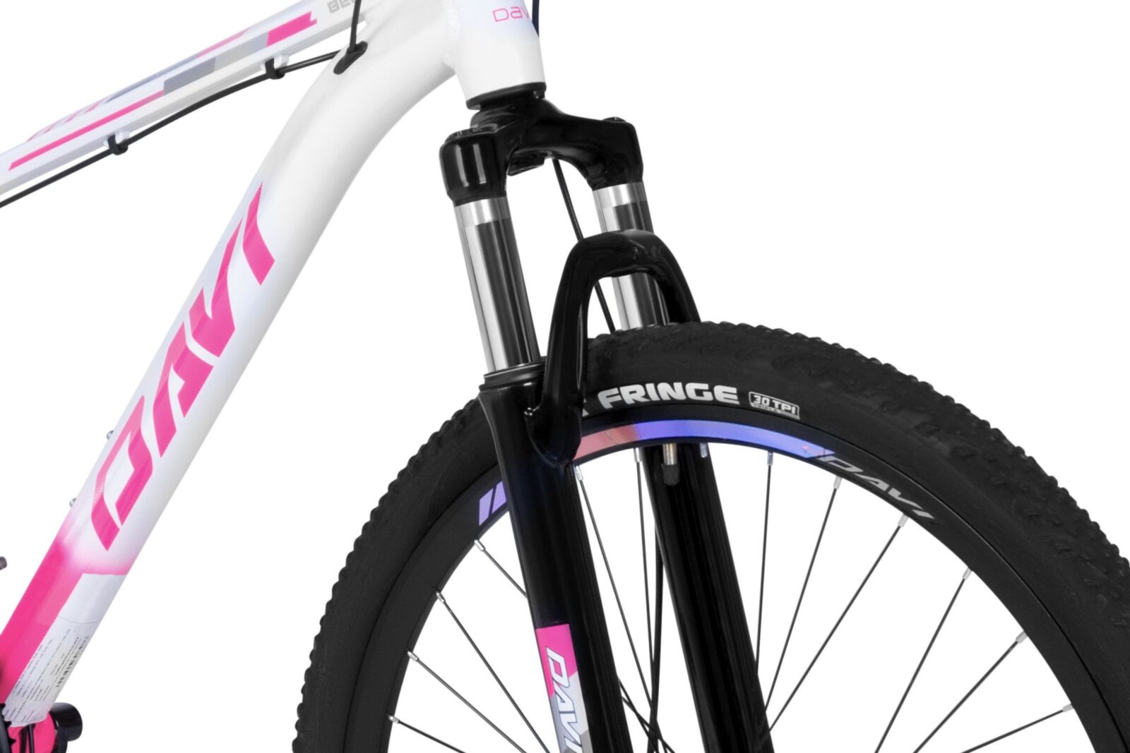 davi bella alumínium mtb kerékpár, 27,5", 160 185 cm, 21 sebesség, rózsaszín/fehér (copy)