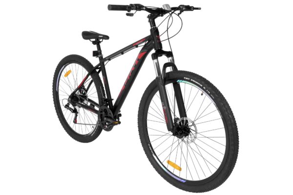 davi montaro alumínium mtb kerékpár, 29", 170–195 cm, 21 sebesség, fekete/piros