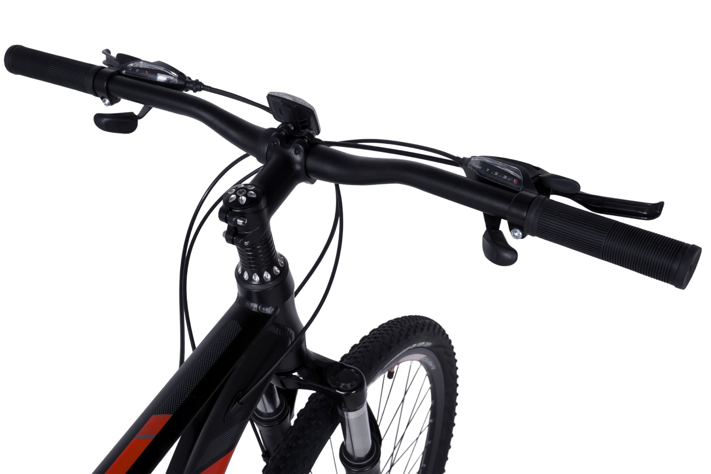 davi montaro alumínium mtb kerékpár, 29", 170–195 cm, 21 sebesség, fekete/piros