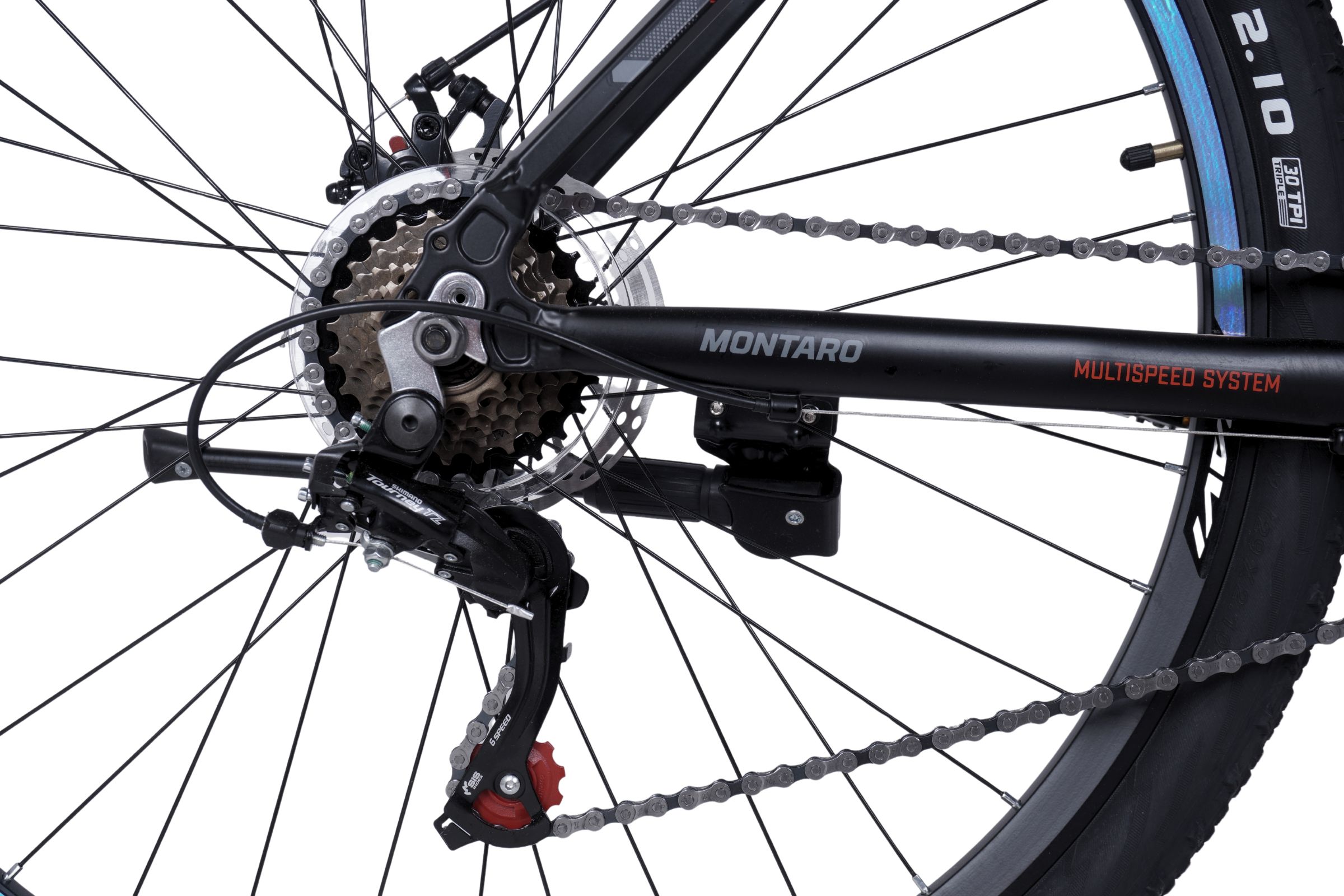 davi montaro alumínium mtb kerékpár, 29", 170–195 cm, 21 sebesség, fekete/piros