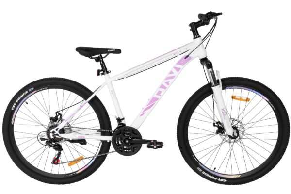 davi bonita mtb kerékpár, 27,5", 160 185 cm, 21 sebesség, fehér/rózsaszín