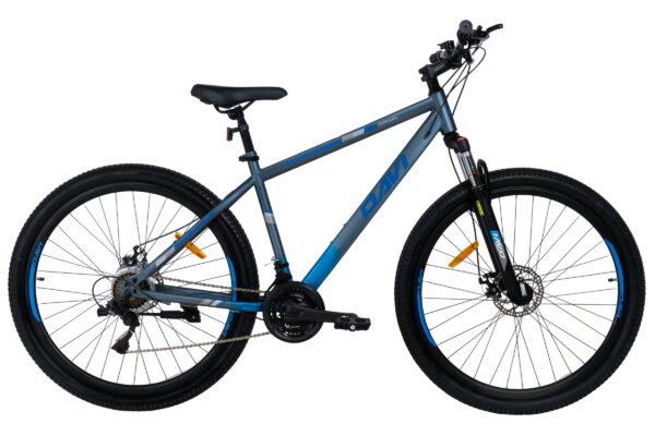 bicicleta mtb davi terrano 29", 170 195 cm, 21 viteze, gri/albastru