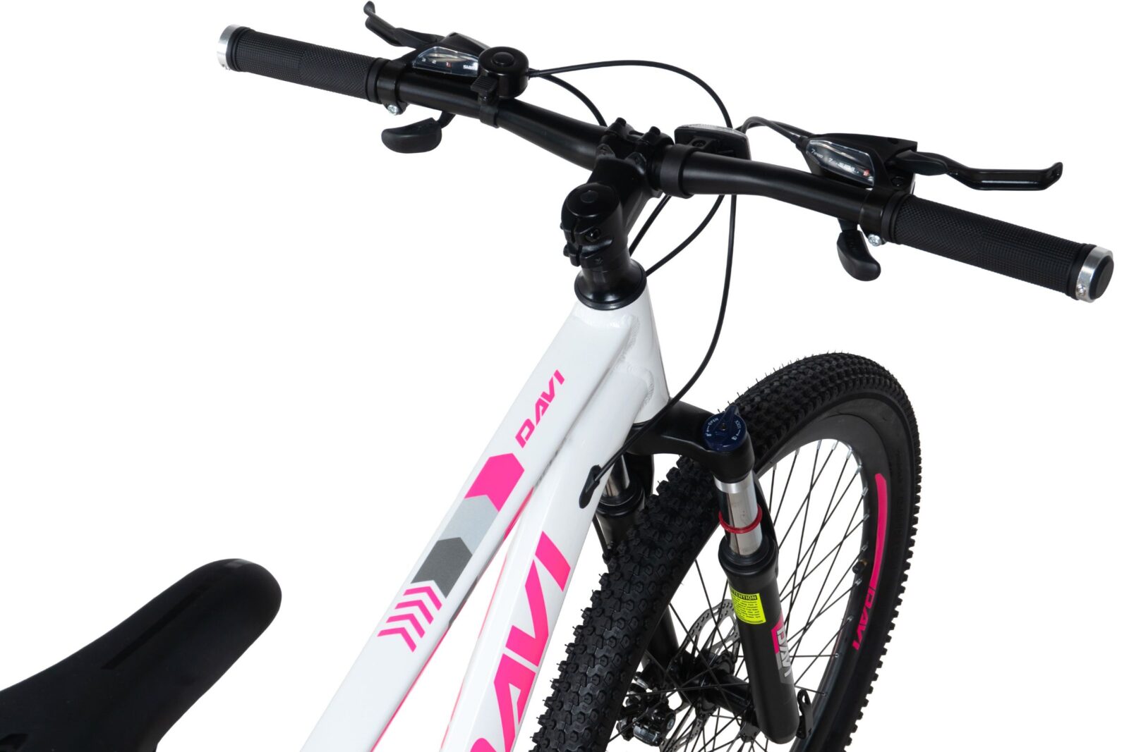 davi bella alumínium mtb kerékpár, 26", 145 170 cm, 21 sebesség, fehér/rózsaszín