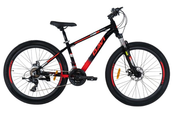davi montaro alumínium mtb kerékpár, 26", 145 170 cm, 21 sebesség, fekete/ piros