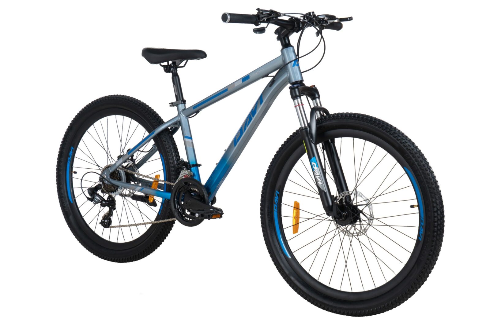 davi montaro alumínium mtb kerékpár, 26", 145 170 cm, 21 sebesség, szürke/kék