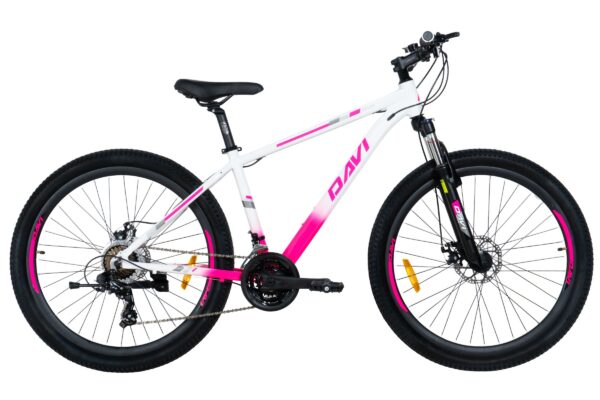 davi bella alumínium mtb kerékpár, 27,5", 160 185 cm, 21 sebesség,rózsaszín/fehér