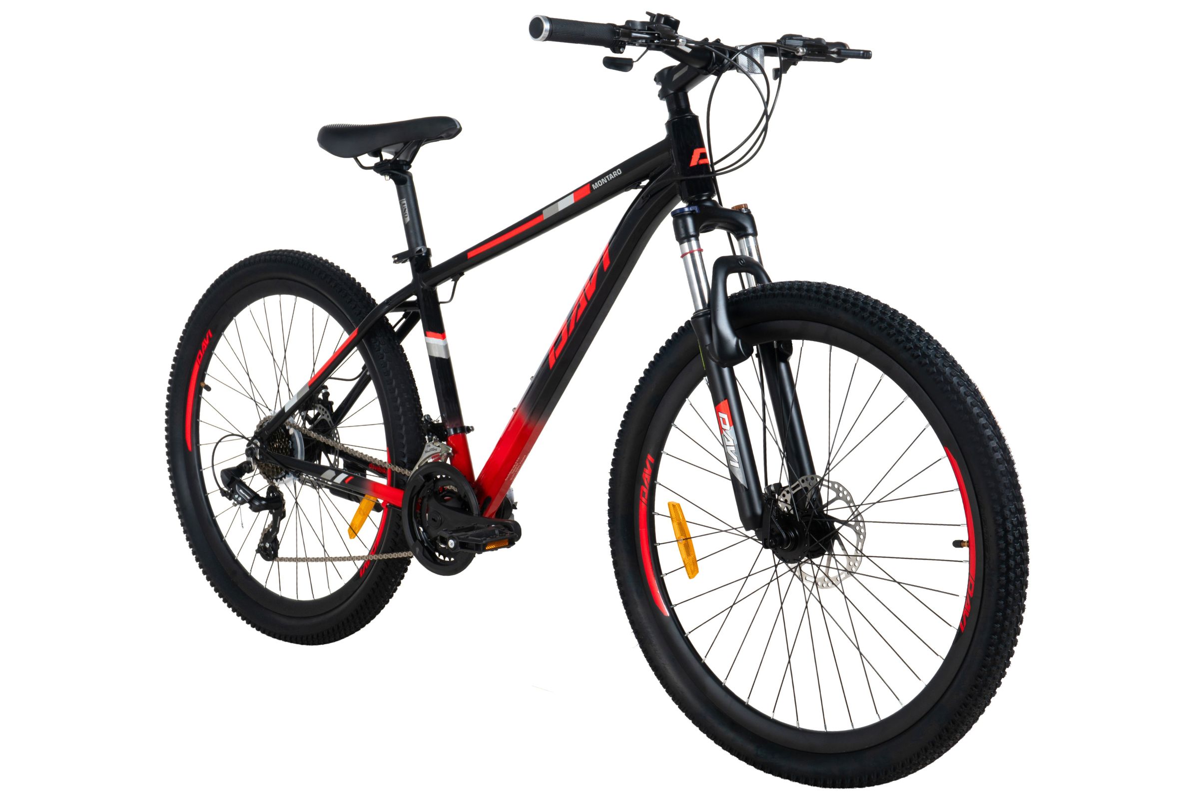 davi montaro alumínium mtb kerékpár, 27.5", 160 185 cm, 21 sebesség, piros/fekete (copy)