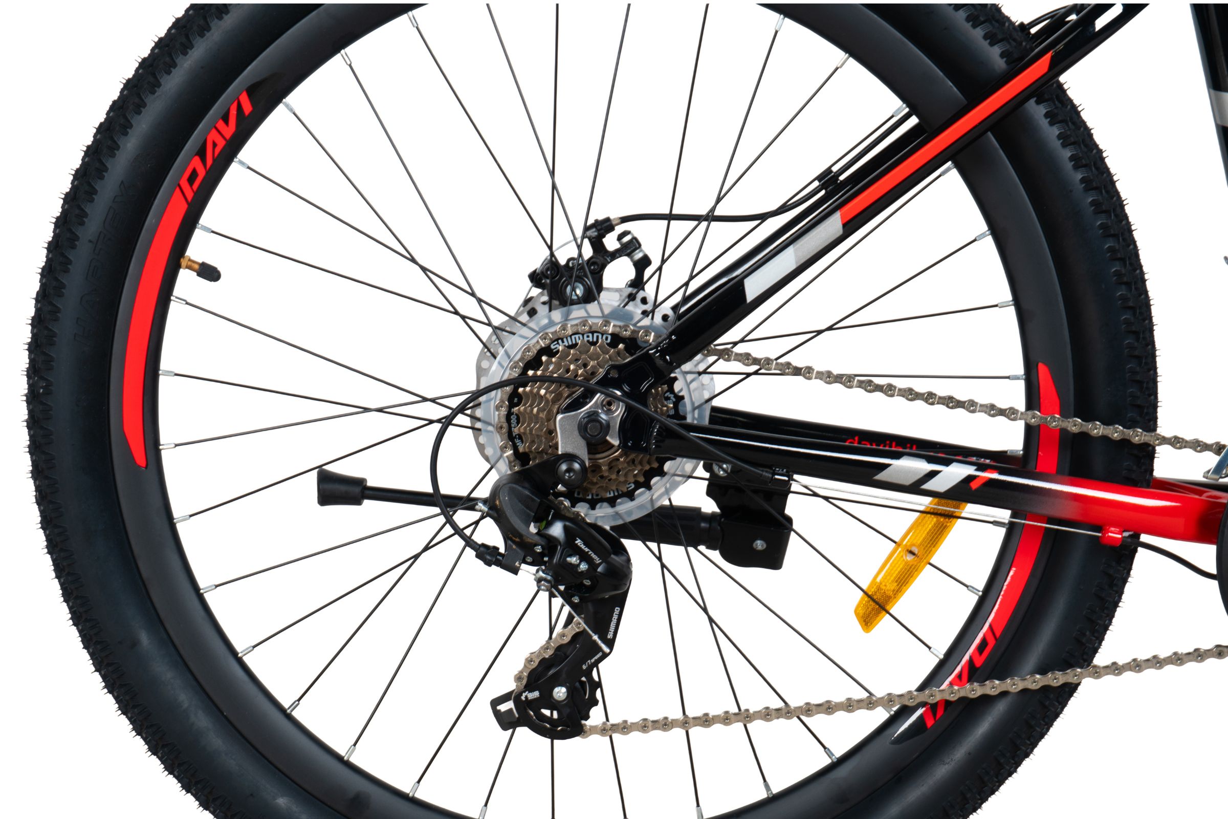 davi montaro alumínium mtb kerékpár, 27.5", 160 185 cm, 21 sebesség, piros/fekete (copy)