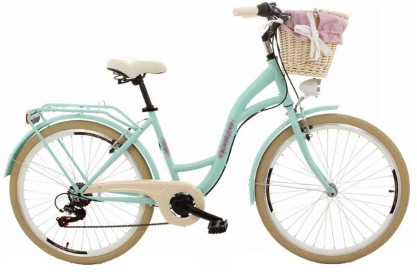 goetze mood női kerékpár, 6 sebesség 26, 17" váz, 155 180 cm, menta outlet