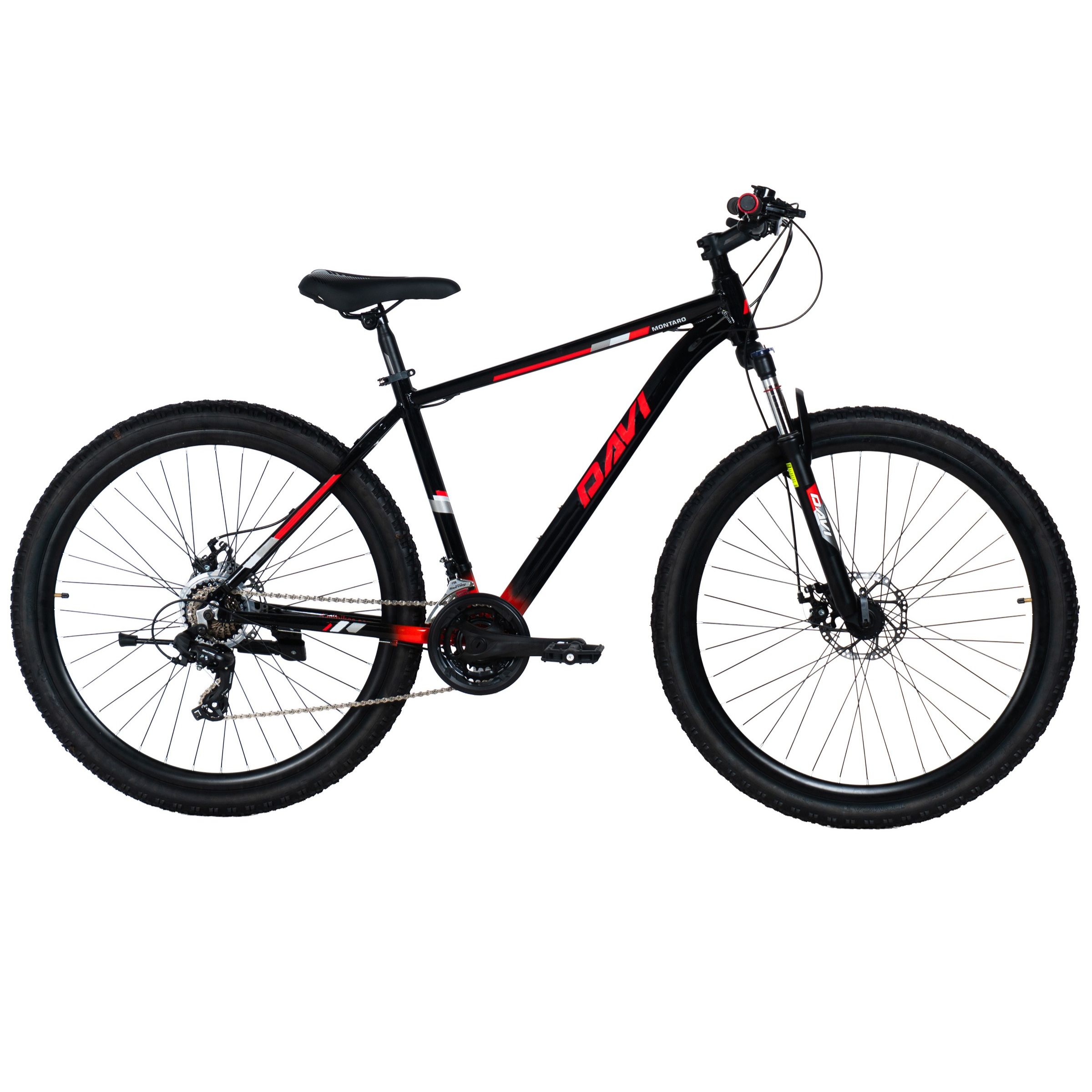 Davi Montaro Alumínium MTB kerékpár, 29", 170-195 cm, 21 sebesség, Fekete/Piros