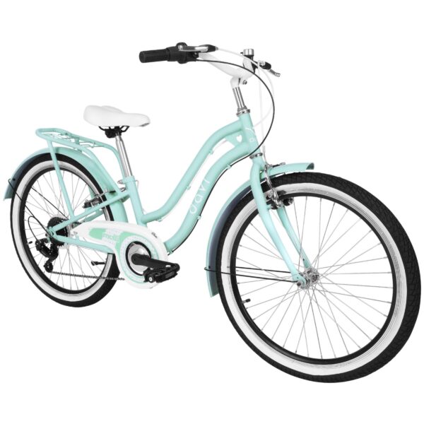 davi molli gyermek kerékpár 24", 130 165 cm, 7 sebesség, menta